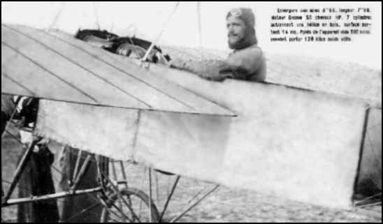 Aviator Deneau in his Bleriot