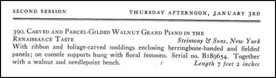 1918 Steinway Model B Artcase Piano